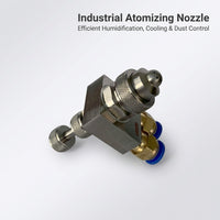 Mist Nozzle 1/4BSPT Stainless Steel, Two-fluid Gas-water Mixing Spray, Wear-resistant Spray Tip for Industrial