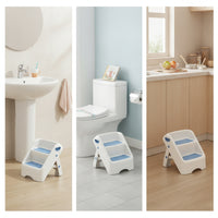 Toddler Step Stool Non-Slip Folding Step Stool Child-Friendly Portable for Toddlers, Bathroom, Sink