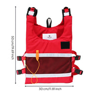 Adjustable Straps Adult Buoyancy Vest Quick-Release Buckles Padded Life Jacket Reflective Strips Oxford Cloth Life Vest Mesh Pocket for Adults, Fishing