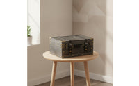 Storage Trunk with Handle Farmhouse Storage Trunk Retro Wooden Chest for Photographers, Home Decor, Photography Prop