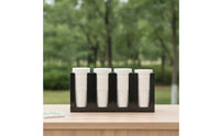 Acrylic Cup and Lid Organizer Multi-Compartment Paper Cup Rack Easy Access Space-Saving for Breakrooms