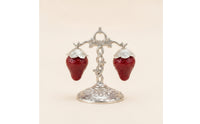 Strawberry Condiment Server Vintage-Style Tableware Ornate for Hosts