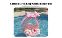 Thick Long-Lasting Material Pink Bunny Pool Inflatable Anti-Flip Design Inflatable Baby Inflatable with Canopy Leak-Proof PVC for Infants