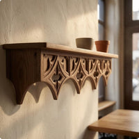 Openwork Ornate Wall Ledge Artisanal Look Carved Wall Shelf Easy to Install French Country Shelf Space Saving