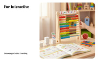 Early Education Educational Math Toy Effortless-Gliding Sliding Beads Wooden Abacus Parent-Child Interaction for Children, Toddlers