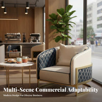 Light Luxury aesthetic Upholstered Booth with Table and Chairs Nordic Design Upholstered Lobby Seat Comfortable Upholstery Cafe Seating Set Modern Aesthetic for Hotel Managers, Interior Designers, Business Owners, Waiting Room, Restaurant, Office, Salon