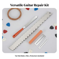 Precision Measurement Guitar Repair Tool Kit Multi-Functional Fret Dressing File Kit Professional Grade for Workshop, Home Studio, On The Go
