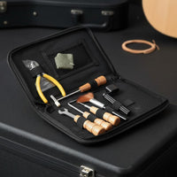8 Pieces Portable Guitar String Changing Tool Kit Wide Compatibility Guitar Repair and Maintenance Kit With Storage Case String Instrument Setup Tool Set Multi-Purpose for Guitarists, Beginners, on the Go, Travel