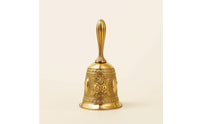 Hand Bell with Handle Embossed Metal Hand Bell Polished for Classrooms