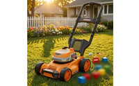 Four Wheels Spray Mist Mower Toy Control Knob Push Lawn Mower Toy for Children