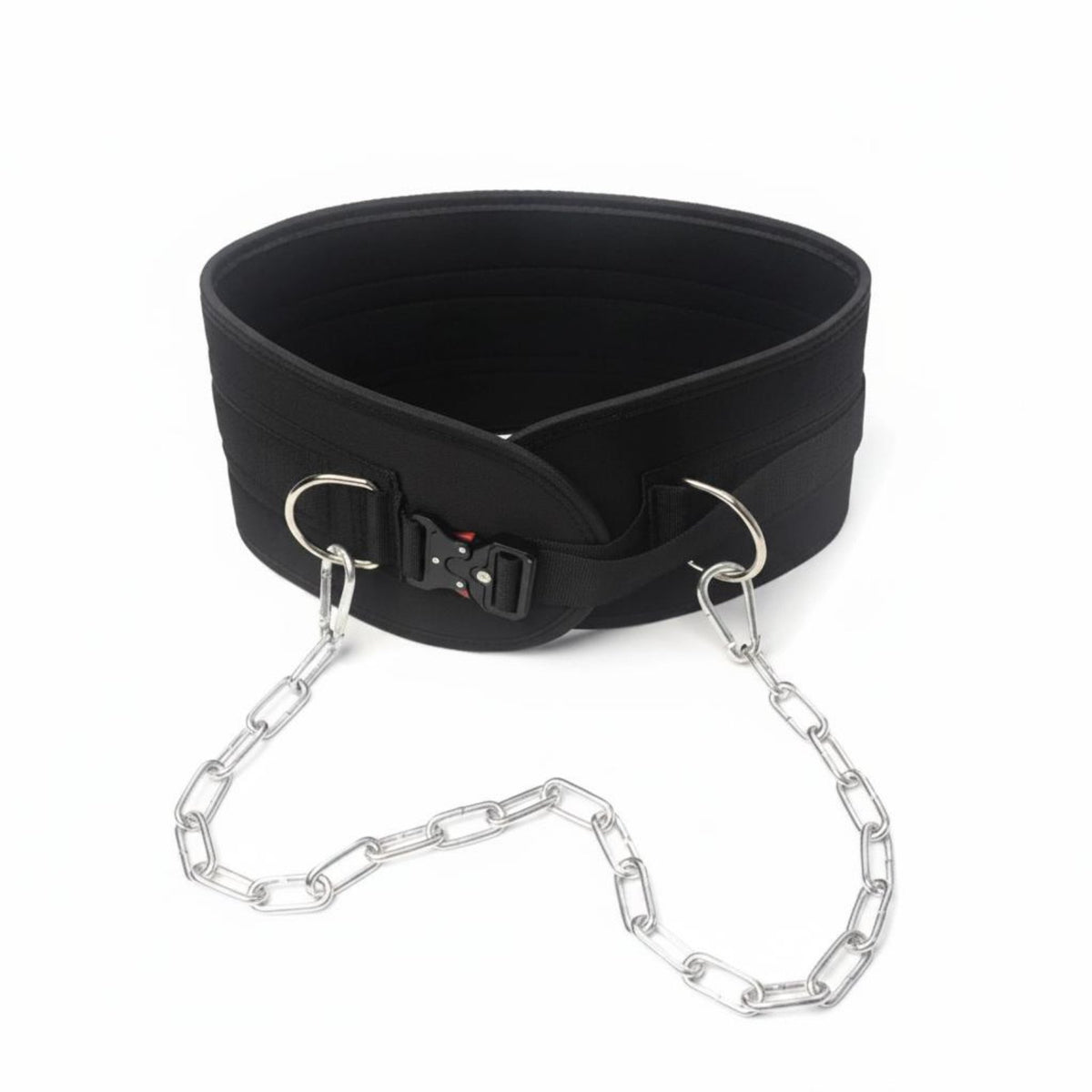 Gym Strength Training Weightlifting Belt Chain Adjustable Buckle Suspension Belt Heavy Duty Fitness Gear Reinforced Stitching for Weightlifters, Bodybuilders