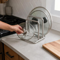 Stainless Steel Kitchen Countertop Lid and Cutting Board Rack