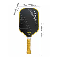 Professional Matte Carbon Pickleball Racket Long-Lasting 16mm Pickleball Paddle Lightweight Sports Gear Rotation Control for Competition, Training