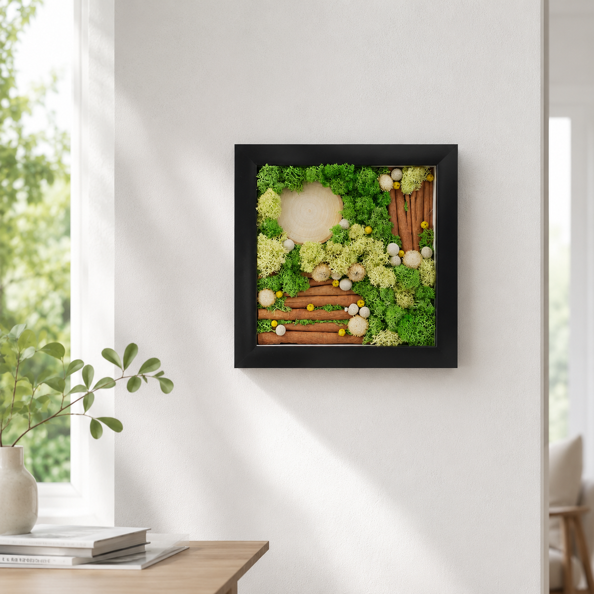 moss art frame