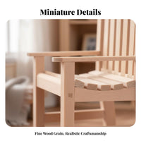 Photography Prop 1:12 Scale Wooden Bench DIY Paintable Miniature Wooden Bench Realistic Feature 1:12 Scale Furniture Artisan-Made for Crafters, Dioramas, Model Scenes, Craft Projects