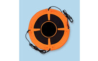 Padded Swing Orange Disc and Black Textile Swing Disc Bound Edge Play Equipment