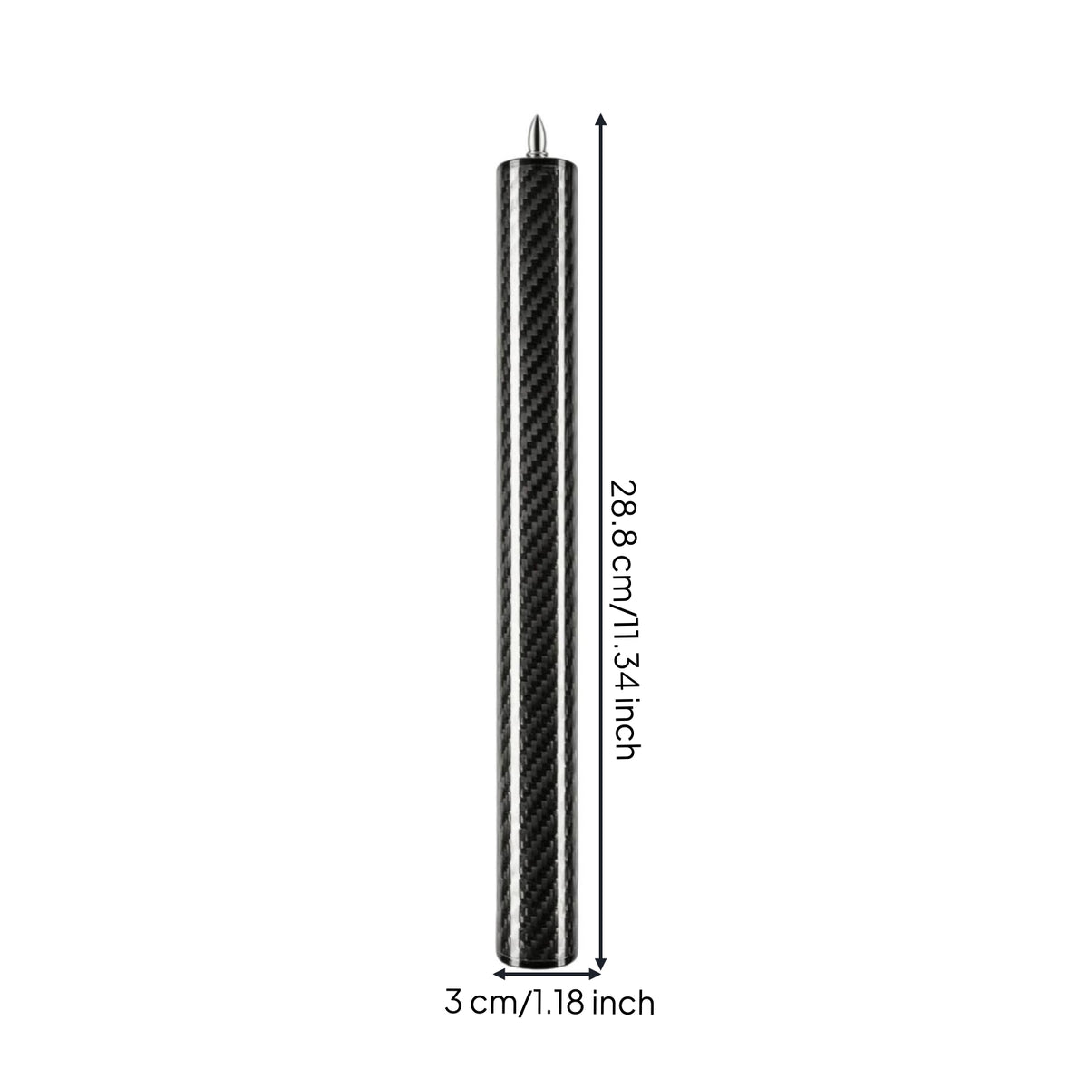 Billiard Cue Rear Extension Rounded End Cap Carbon Fiber Cue Extension 3 Cm Diameter
