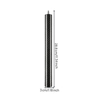 Billiard Cue Rear Extension Rounded End Cap Carbon Fiber Cue Extension 3 Cm Diameter