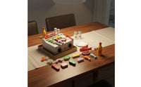 Wooden BBQ Oven Playset Interactive Play Wooden Oven Toy Develops Fine Motor Skills for Kids, Preschoolers