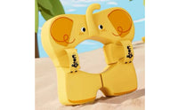 Front Opening Underarm Baby Swim Collar Printed Face Elephant Swim Collar Pastel Infant Pool Buoy Soft for Babies, Bath