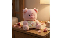 Creature Character Stuffed Heart and Flower Details Stuffed Stuffed Toy Plaything Front Pocket Rounded Body