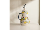 Ceramic Oil Dispenser Bottle Ergonomic Oil Dispenser with Handle Container Long-Lasting Modern for Home Cooks, Kitchen