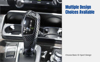 Carbon Fiber Gear Knob Cover for Luxury Car, Interior Upgrade, Fits 3 Series, 5 Series, 5GT, 7 Series, X3, X Line, X5, X6