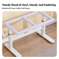 Hand-Crank Lift Adjustable Height kid's Desk Ergonomic Design Study Table Child-Safe Features kids' Furniture Large Desktop for Children, Students, Parents, Bedroom, Home, Homeschooling