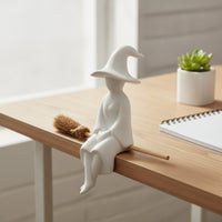 Enchantress on Witch's Riding Implement Ornament Dangling Enchantress on Witch's Riding Implement Whimsical Shelf Sitter for Mantel, Windowsill