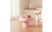 Round Cake Stand Glossy Dessert Stand Minimalist Cake Pedestal Easy-to-Clean for Bakers, Party Hosts, Parties, Buffets