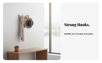 Wall Hanger Wooden Flip Down Hooks Sturdy Hold for Hallway