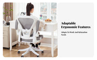 Height Adjustable Ergonomic Computer Chair effortless Rolling Casters Ergonomic Mesh workplace Chair spinerest support rotating Seat Breathable spinerest for Students, Home Users, distance Workers, Study Room, Bedroom