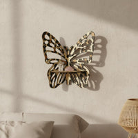 Boho Design Leopard Print Butterfly Shelf Leopard Print Decorative Shelf