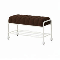 Multi-Functional Padded Shoe Rack Bench Creative Shape Curved Shoe Changing Stool Modern Design Entryway Seating Space-Saving for Boutique Owners, homeowners, Apartment Dwellers, Hallway, Retail shop, Mudroom, Living Room