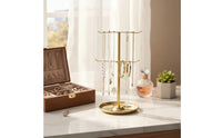 Necklace Hanger Open-Frame Jewelry Organizer with Round Base Multi-Functional Jewelry Tree for Women, Girls, Vanity