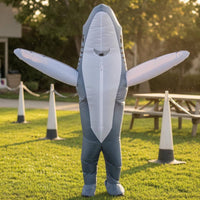 Dorsal Fin Full-Body Shark Suit Wearable Inflatable Shark Costume for Adults, Entertainment