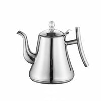 Long Curved Spout Induction Kettle with Mesh Filter Tapered Body Stainless Steel Gooseneck Kettle Precision Pouring Polished Gooseneck Coffee Pot