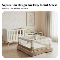 Anti-Fall Protection Baby Bed Guard Breathable Mesh Baby Bed Reinforced Structure Bedside Safety Barrier Universal Fit for Infants, Toddlers, Children, Nursery, Bedroom, Home