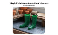 Miniature Rain Boots Realistic Design 3.5cm Doll Shoes Pretend Play Toy Tiny Silicone Boots for BJD Hobbyists, Miniaturists, Christmas Dioramas