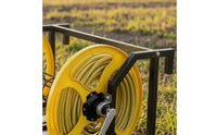 Drum Hose Reel Welded Steel Freestanding Hose Reel Heavy Duty Outdoor Equipment for Farmers, Gardeners, Farm, Watering, Car Washing