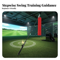 Adjustable Weight Golf Swing Coach Sound Feedback Golf Practice Whip Builds Muscle Memory for Beginners, Indoor, Home