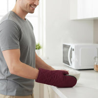 2 Pieces Mini Oven Mitts Insulated Microwave Pot Holders Compact Size Heat Resistant Gloves for Kitchen