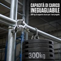 Heavy-Duty Aluminum Alloy Scaffolding Clamp for 48mm Steel Pipes, Single Coupler