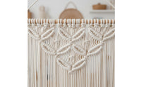 Macrame Hair Clip Holder Handcrafted Boho Wall Tapestry Organizer Handmade Hanging Hair Clip Organizer for Playroom