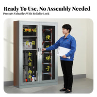 Community Service Cabinet Large Capacity Emergency Supply Cabinet Heavy Duty Public Tool Storage Locker for Property Managers, Residential Communities