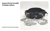 Adjustable Squat Deadlift Belt Side Rings Padded Weight Belt Black Fitness Gear Slip Resistant for Workouts