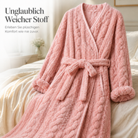 Women's Coral Fleece Robe Winter Warm Thickened Flannel Loungewear