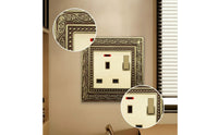 13A Wall Outlet Antique-Style Single-Gang Wall Plate Single Outlet Receptacle Cover Decorative Hardware Corrosion-Resistant