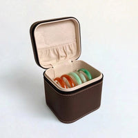 Bracelet Case with Handle Hard Shell Jewelry Organizer Box with Handle Zippered