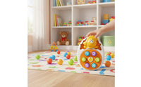 Early Education Whack-a-Rodent Toy Hand-Eye Coordination Cartoon Creature Push Toy Reaction Training Spring up Button Game Stress Relief for Children, Toddlers, Babies, Travel
